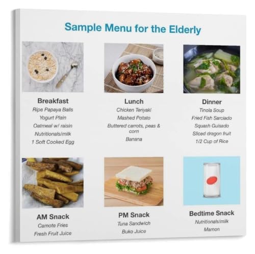 Senior Meal Plan Poster Nutritious Menu Ideas For Older Adults