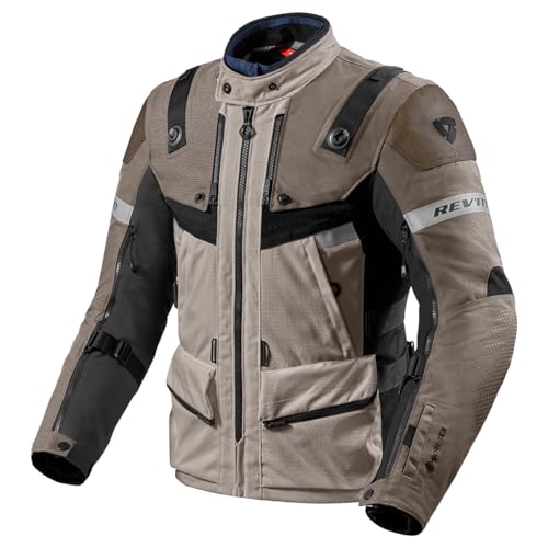 REV'IT! Men's Defender 3 GTX Adventure Touring Motorcycle Jacket (Sand/Black - Large)