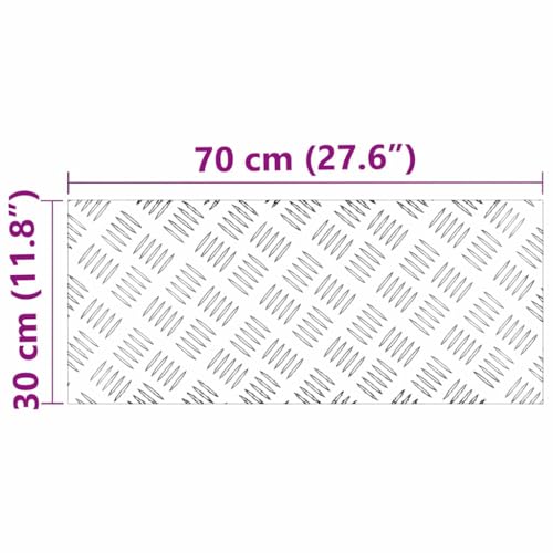Peldaños de aluminio chapa estriada 70x30 cm set de 4 para escaleras 3