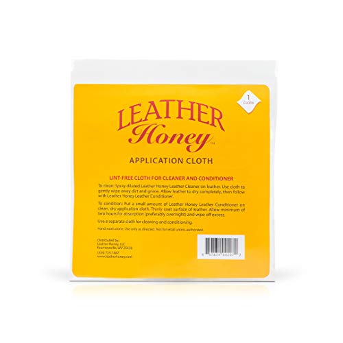 Leather Honey Leather Conditioner Lint-Free Application Cloth: Microfiber Cloth for Use Leather Conditioner and Leather Cleaner, The Best Leather Care Products Since 1968 #1