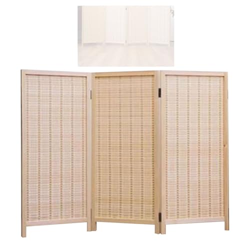 Cloison de séparation pliable à 3 panneaux en fibres style diamant pour chambre et bureau