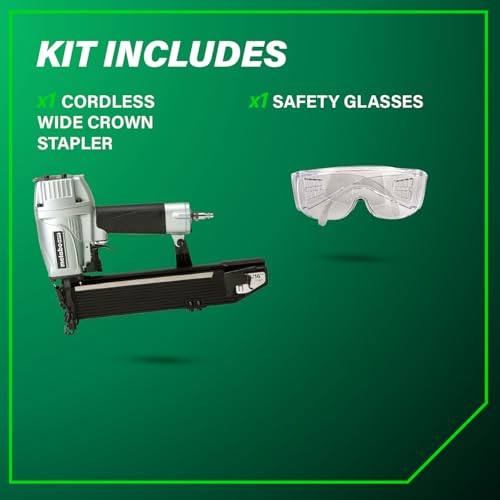 image for Metabo HPT 15/16-Inch Wide Crown Stapler, Pro Preferred Brand of Pneum