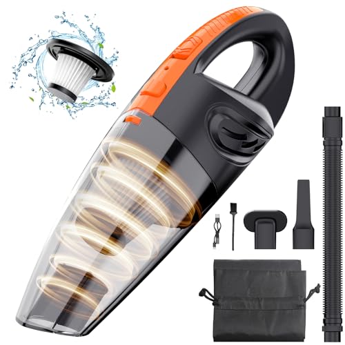SIMWAL Aspirador de Mano, Aspirador Coche Potente con 30 Minutos de...