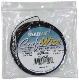 18 Ga Square Craft Wire Black Color