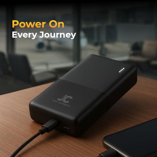 Image of JUST CORSECA SKYVOLT 20000mAh Power Bank, 22.5W Fast Charging, Dual USB-A & Type-C Input /Output, Compact & Lightweight LED Indicator, Multi-Layer Protection, Universal Compatibility