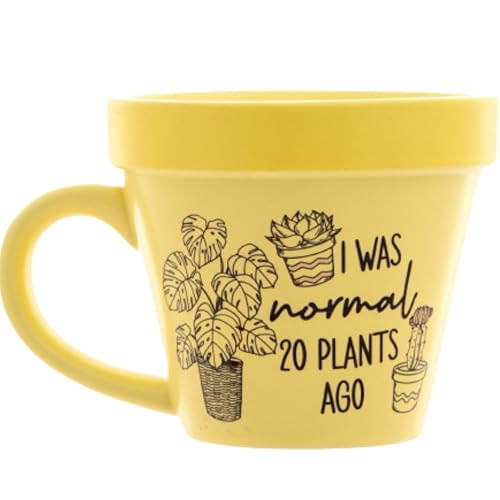 Boxer Gifts '20 Plants Ago' Plant-a-holic Mug | Fun Plant-Pot Shaped Novelty Mug | Great Gift for Her