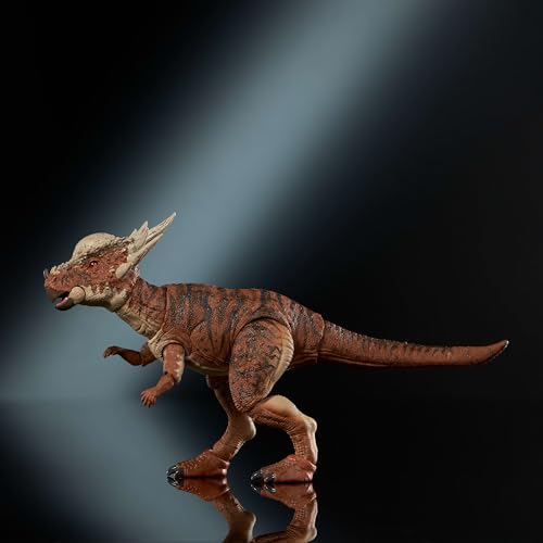 Image of Mattel Jurassic World Hammond Collection Dinosaur Action Figure Toy, Stygimoloch, Premium Movie Design Glass Eyes & 14 Points Articulation