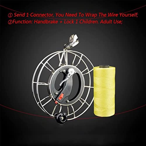 Kite Line Reel Winder 9 inches(Dia) Smooth Rotation Ball Bearing Tool Stainless Steel Winding Reel Grip Wheel Handle with Kite Line for Aldults/Teens - Image 5