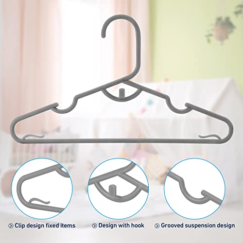 Trusir Baby Hangers 80 Pack - Kids Clothes Hangers Plastic White Children Hangers Infant Hangers Toddler Hangers(Light Gray, 80) #TOP1