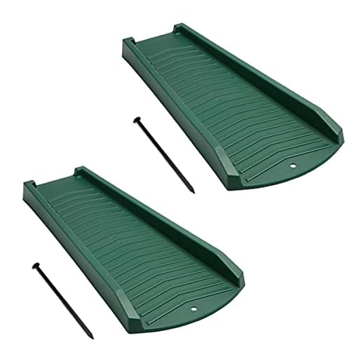2-Pack Decorative Downspout Green Splash Block Rain Gutter Drain Extender