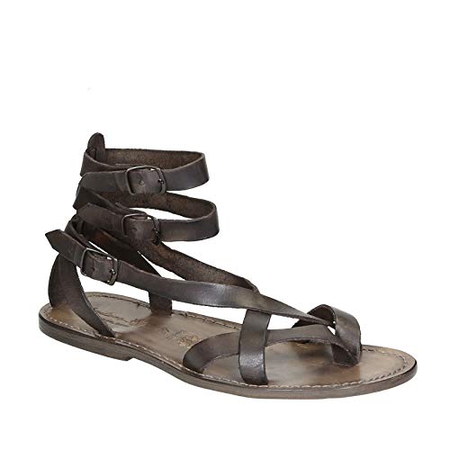Brown Men's Gladiator Sandals Handmade in Italy