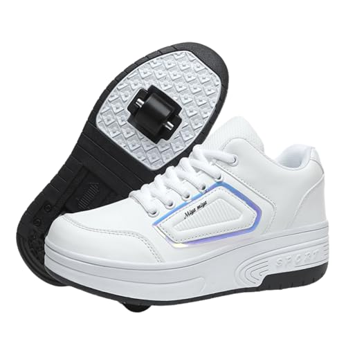 Leichtrit Zapatos con Ruedas,Zapatillas con Ruedas niño,Zapatillas con Ruedas,2 en 1,Multiusos,Retráctil,para Exterior,para Patinaje,para Regalo decumpleaños Niños y niñas,para Cumpleaños,Navidad