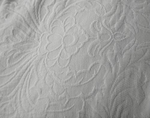 Gwen 3-Piece Floral Woven Jacquard Matelassé Bedding Cover - Solid Quilt Blanket Coverlet Set (Queen, Gray) #TOP5