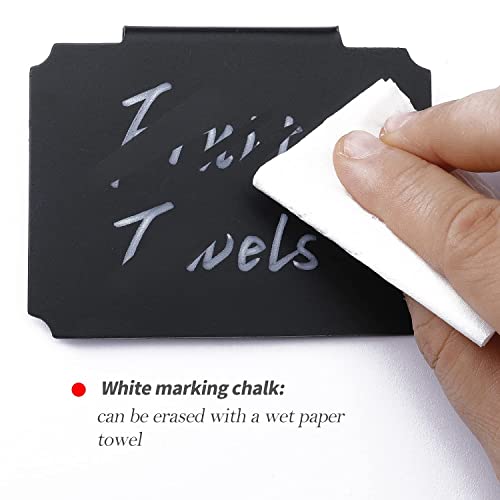 10 Plastic Basket Bin Label Clip On Removable Basket Label Kitchen Pantry Basket Label Clip With White Chalk Markers For Storage Bin Basket Box Hanging Bin Clip Label (10) #TOP3