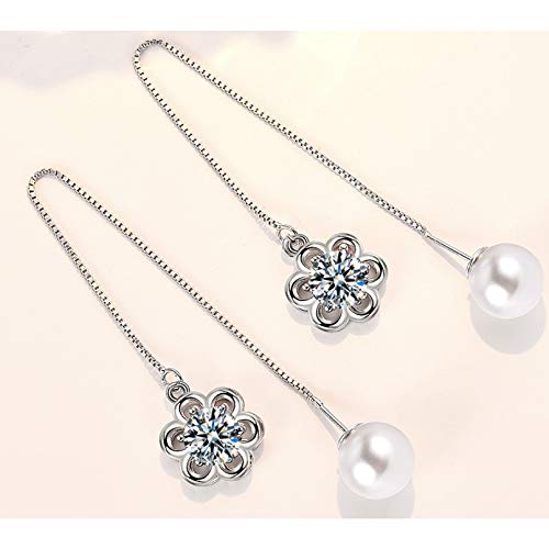 Boucles d'oreilles en cristal zircon perle anti-irritation style parasols