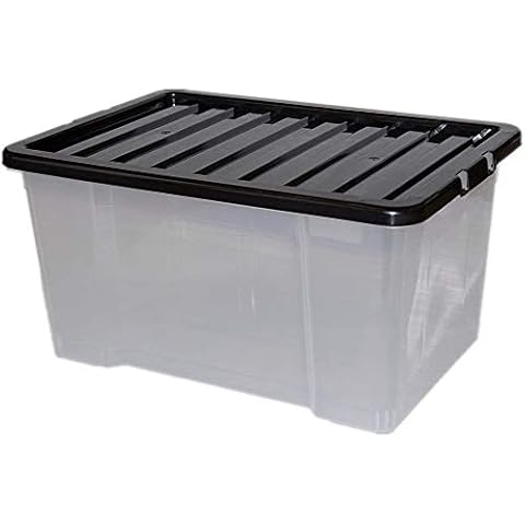 CrazyGadget 50L Stackable Plastic Storage Box Cover