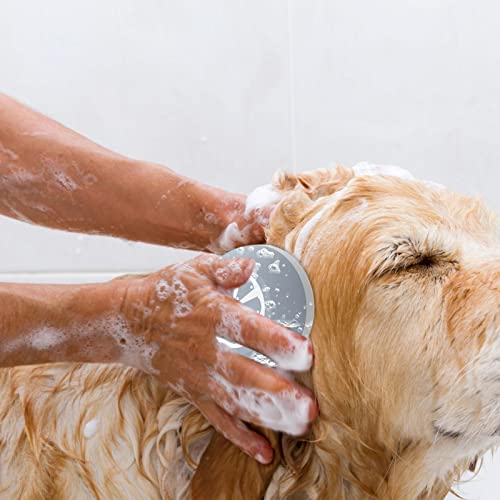 Escova de shampoo para cães,3 em 1 escova de xampu para cães com 19 pontos de massagem - Escova de x