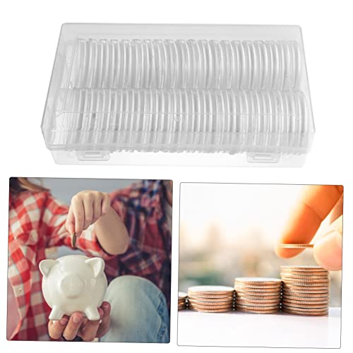 Caja de almacenamiento con 40 cápsulas para monedas miniatura 7