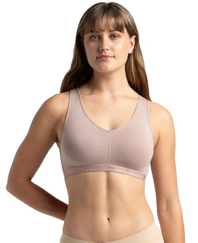 Image of Jockey ES04 Women's Wirefree Padded Super Combed Cotton Elastane Stretch Full Coverage Sleep Bra with Removable Pads and Ultrasoft Underband