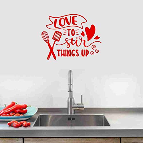 Buy KREEPO Love to stir Things up Wall Sticker for Cafe, Restaurants