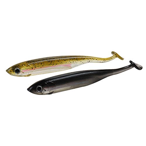 JOHNCOO Soft Body Swimbait Paddle Tail Soft Plastic Baits Shad Lure Multiple Colors