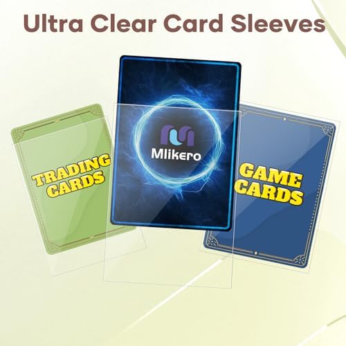 Mlikero 300 Pcs Clear Card Sleeves, Standard Size Trading Card Sleeves Cards Protector Fit for MTG, Football, Sports, Game Cards, 66 x 91 mm - View 4