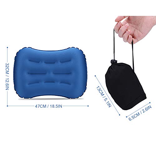 Almofada, Romacci Almofada de viagem inflável Almofada ultraleve para acampamento, caminhada, mochil