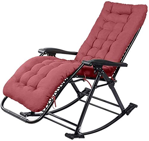 Chaise longue de jardin basculante et pliante zero gravity avec coussin confort max