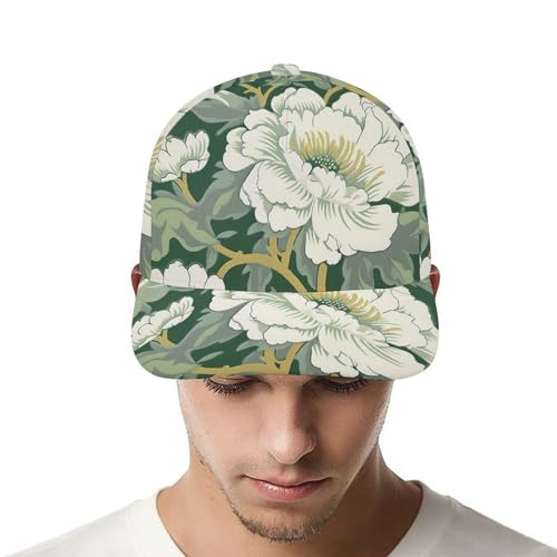 Gorra ajustable estilo Chinoiserie azul miniatura 5