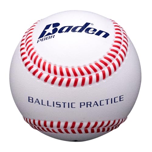 Baden | Ballistic Machine Pitch & Batting Practice 1-Piece Water Proof Training Baseballs | One Dozen