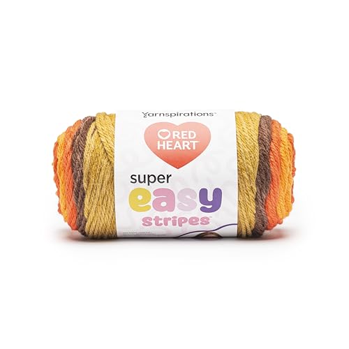Red Heart Super Easy Bonfire Yarn - 3 Pack of 198g / 7oz - Acrylic - #6 Super Bulky - 189 Yards - Knitting/Crochet
