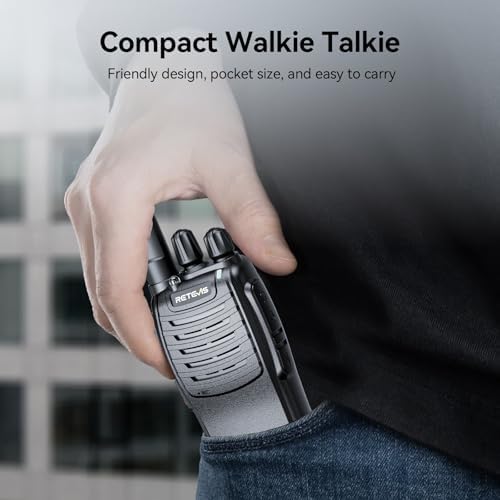 Retevis H777 Walkie Talkies Rechargeable, 2 Way Radios, Portable FRS Two Way Radio, Short Antenna, LED Flashlight, Rugged Walkie-Talkie for Adults Family Outdoor (3 Pack) - 5