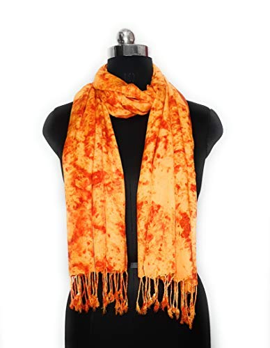 Image of Rayon Scarf for Men & Women | Lightweight Stole, Shawl & Wrap with Batik Design | All-Season Summer & Winter Wear | Soft & Breathable Fabric (28 x 72 inches)
