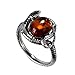 Produktbild HolidayGiftShops Sterling Silber und Baltic Honey Amber Snake Ring - Größe 10