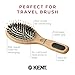 Kent PF02 Small Cushion Detangler Brush – Boar Bristle & Nylon Mix for Smoothing and Straightening Oval Wood Paddle for Medium to Long Hair