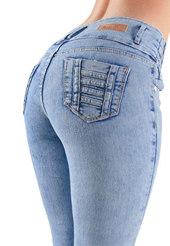 Plus/Junior Size Colombian Design Butt Lift Unfinished Hem Skinny Jeans2