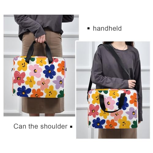 Funda para portátil patrón floral amarillo y azul 13-15.6" miniatura 2