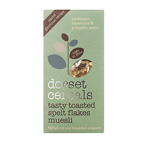 Muesli Copos de Espelta Dorset Cereales Deliciosos Tostados 690g (Paquete de 2)