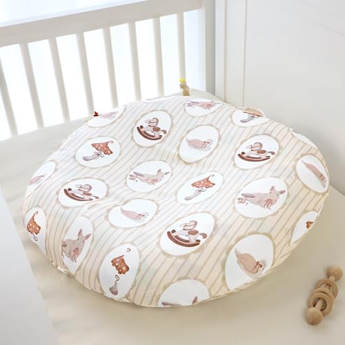 Image of DILIMI Newborn Lounger Cover, Ultra Soft Comfortable Lounger Slipcover Removable Cover for Infant Lounger Pillow, Farm (Pillow Not Included)
