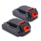 2PACK Battery 20V 3600MAH Black and Decker Battery Replacement, with Black and Decker LST201 LBXR20...