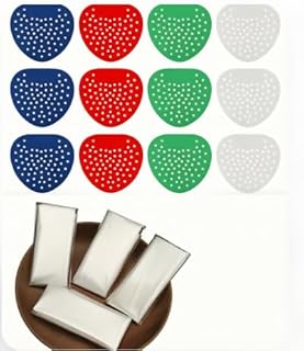 Urinalsieb mit Duft, 12er Set, Anti-Geruch und antibakteriell, schützt vor Verstopfungen und Spritzern, 19,5 x 18,5 cm, ideal für öffentliche Toiletten und Haushalte