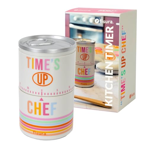 🕑 DESIGN ORIGINALE – Questo timer a forma di lattina da dispensa aggiunge un tocco unico alla cucina. Con la scritta “Time's up chef” ricorderà che il tuo tempo in cucina sta per finire!