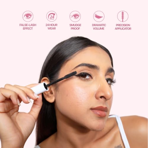 Image of IRIS COSMETICS Voluminous Mascara, Black, False Lash Effect, Water Resistant, Argan Oil, 24 Hour- 12ml