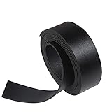 Picheng Double Sided Black Smooth Leather Strip 72 Inches Long (1 inches Wide) Very Suitable for for Pet Collars, Traction Ropes, Belts, Handles, Leather Watch Straps DIY Craft Projects (Black)