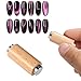 5pcs Heart Cat Eye Nail Magnet Set, Dual-Head Cylinder Art Magnet with Y-Shape Guide Iron Tools Cateye Gel Polish for Home Salon Manicure DIY Nail Design