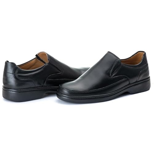 sapato ortopédico em couro original masculino Cor:Preto;Tamanho:40