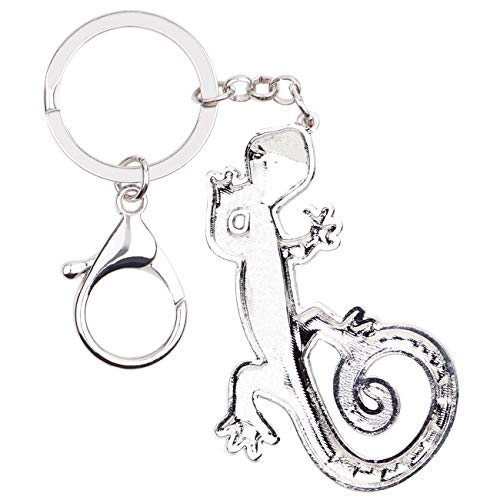 WEVENI Enamel Alloy Lizard Gecko Keychain Charms Jewelry For Women Girls Bag Car Wallet4