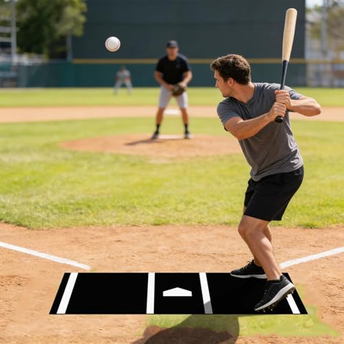 Esterilla de béisbol de césped artificial con base densa antideslizante para gimnasio 3