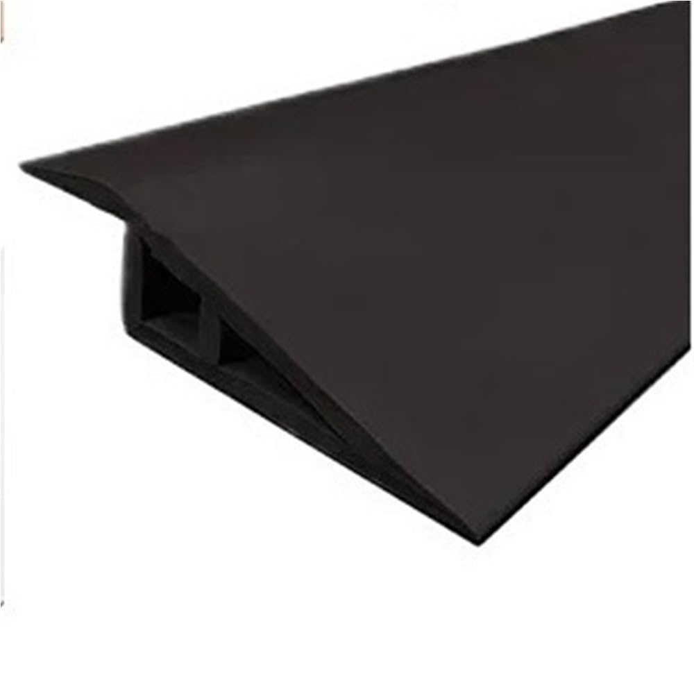 Loacea Floor Threshold Strip 1M Soft PVC Self Adhesive Floor Transition Strip, Carpet Edging Trim Flooring Sealing Strips(Black)