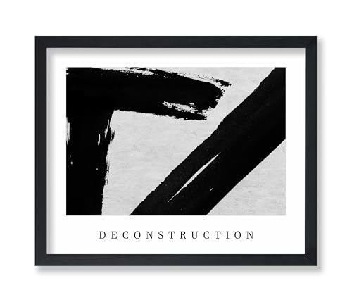 Poster Master Deconstruction Poster - Black Ink Print - Paint Brush & Monochrome Art - Minimal Art - Great Living Room or Bedroom Wall Decor - 8x10 UNFRAMED Wall Decor